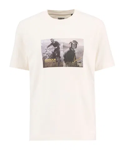 Barbour Crew Neck Short-sleeved T-shirt In White