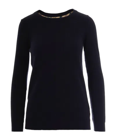 BARBOUR ELBOW-PATCHS WOOL-COTTON BLEND SWEATER