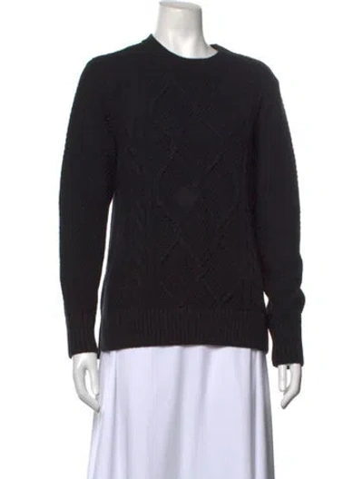 Pre-owned Barbour Crew Neck Sweater In Black