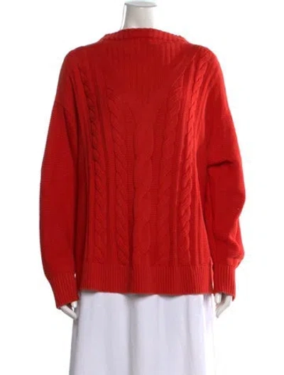Pre-owned Barbour Crew Neck Sweater In Orange