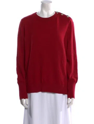 Pre-owned Barbour Crew Neck Sweater In Red