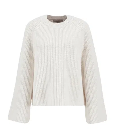 Barbour Crew Neck Sweater In White