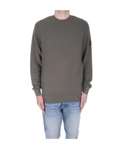 Barbour Crewneck Knitted Jumper In Gray