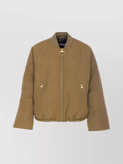 Barbour Crewneck Quilted Emlyn Jacket In Green
