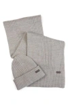 Barbour Gift Set "crimdon" Gray Hat And Scarf