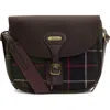 Barbour Cromarty Plaid & Leather Crossbody Bag In Multi