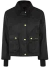 Barbour Catton Corduroy-collar Jacket In Black