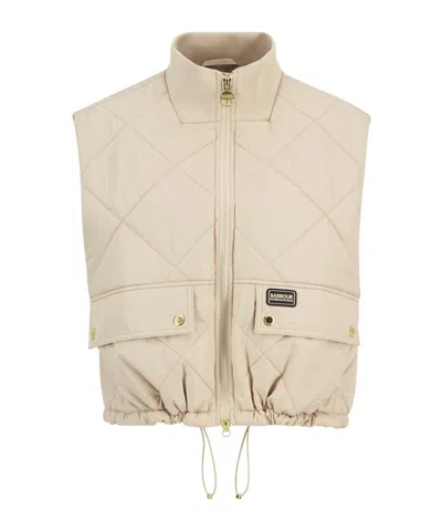 Barbour Cropped Gilet In Neutral