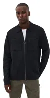 Barbour Croscombe Knitted Zip Through Sweater Charcoal Marl In Black