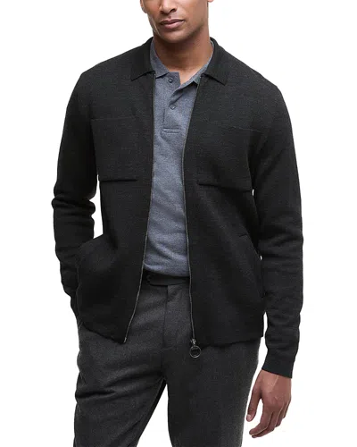 Barbour Crosscombe Knitted Jacket In Gray