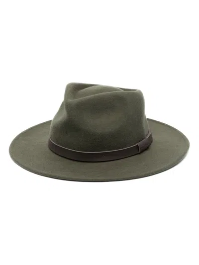 Barbour Crushable Bushman Wool Hat In Green