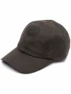 Barbour Curved Peak Adjustable Strap Hat In Green