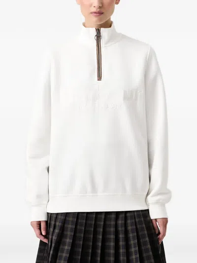 Barbour Cynthia Quarter-zip Jumper In White