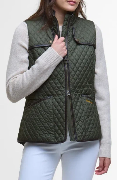 Barbour Dahlia Water Resistant Quilted Vest In Green