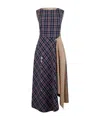Barbour Checked-pattern Asymmetrical Dress In Black