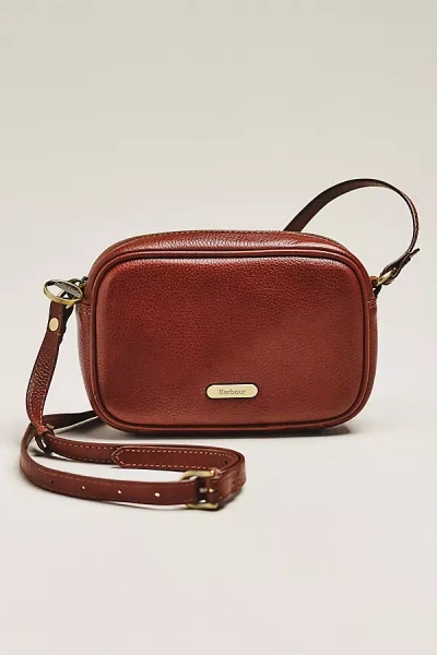 Barbour Daphne Leather Mini Crossbody Bag In Brown