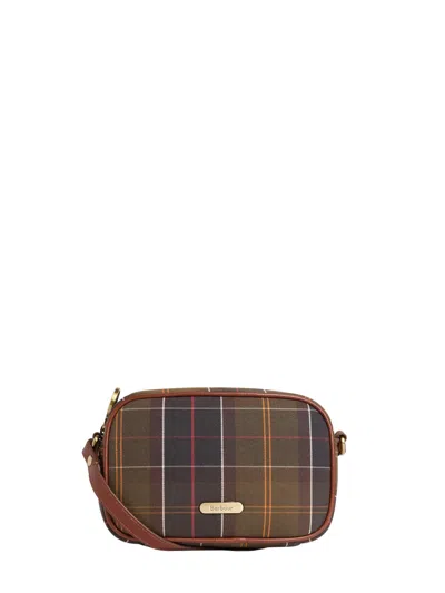 Barbour Daphne Mini Tartan Crossbody Bag In Green