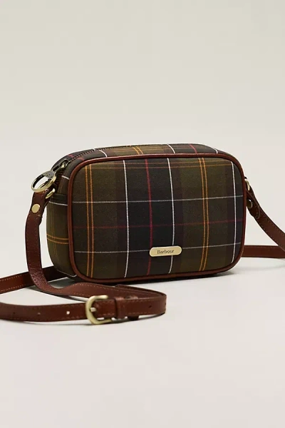 Barbour Daphne Mini Tartan Crossbody Bag In Green