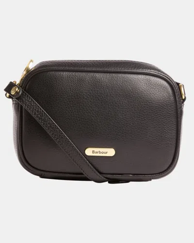 Barbour Daphne Womens Mini Leather Crossbody Bag In Black