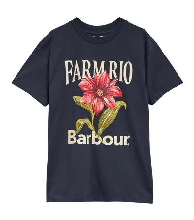Barbour Dark Blue Graphic Crew Neck T-shirt