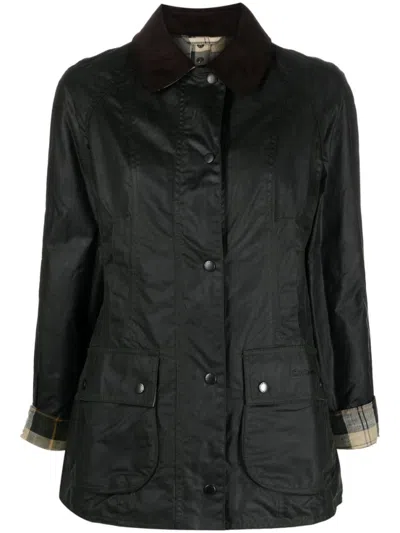 Barbour Dark Green Beadnell Wax Jacket