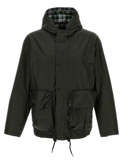 BARBOUR DARK GREEN MODIFIED DURHAM SHORT JACKET