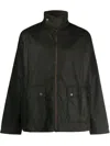 Barbour Dark Green Short Bedale Wax Jacket In Dark Green