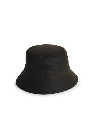 BARBOUR BARBOUR DARK GREEN WAXED COTTON HAT