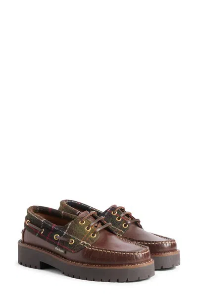 Barbour Darras Boat Shoe In Brown