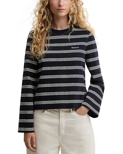 Barbour Dartmoor Cotton Long-sleeve Top In Blue