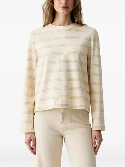 Barbour Dartmoot Long-sleeve Cotton T-shirt In Neutral