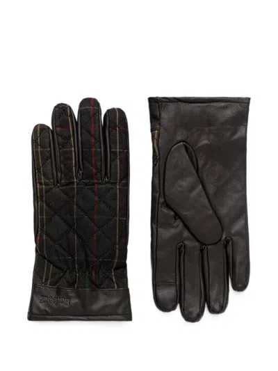 Barbour Darwen Tartan Gloves In 브라운