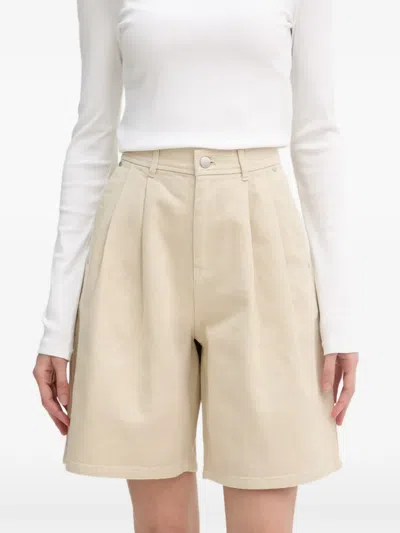 Barbour Daya Denim Bermuda Shorts In Neutral