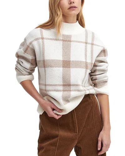 Barbour Deanna Sweater In Winter White Tartan