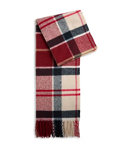 Barbour Deanna Tartan Fringe Scarf In Black
