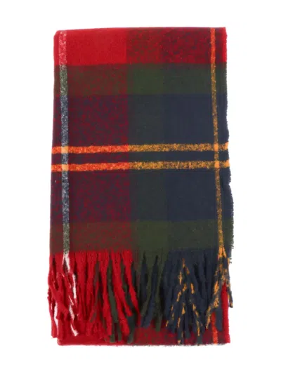BARBOUR DEANNA TARTAN-FRINGED SCARF
