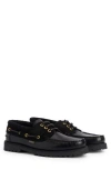 Barbour Deck Boat Shoe In Black