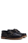 Barbour Deck Boat Shoe In Navy