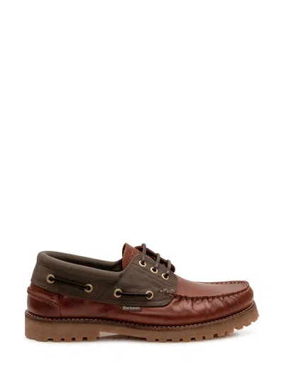 Barbour Deck Boat Shoes Lace-up Shoes In Brown