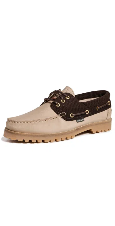 Barbour Deck Boat Shoes Sand/brown In Neutral