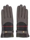 Barbour Dee Tartan Gloves In Brown