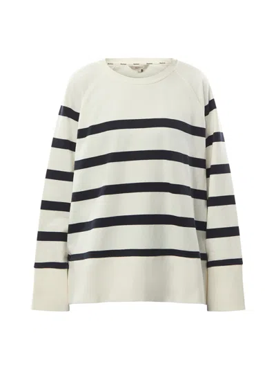 Barbour Delaney Sweatshirt In Cloud Stripe