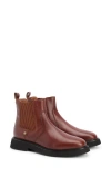 Barbour Delfina Conker Leather Chelsea Boots In Animal Print