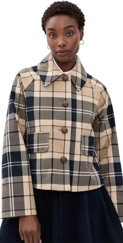 Barbour Delilah Checked Showerproof Jacket Birchwood Dress