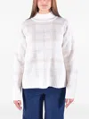 Barbour Delilah Check-pattern Sweater In White