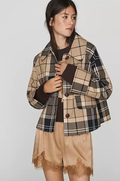 Barbour Delilah Cropped Jacket In Brown