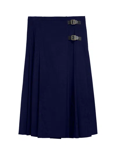 Barbour Delilah Skirt Midi Dark Navy