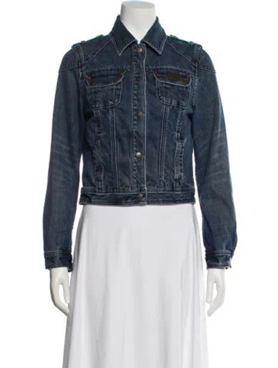 Pre-owned Barbour Denim Jacket In Blue