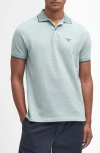 Barbour Denwick Polo Shirt In Blue Chalk