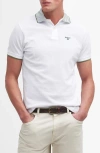 Barbour Denwick Mens Tailored Polo Shirt In White
